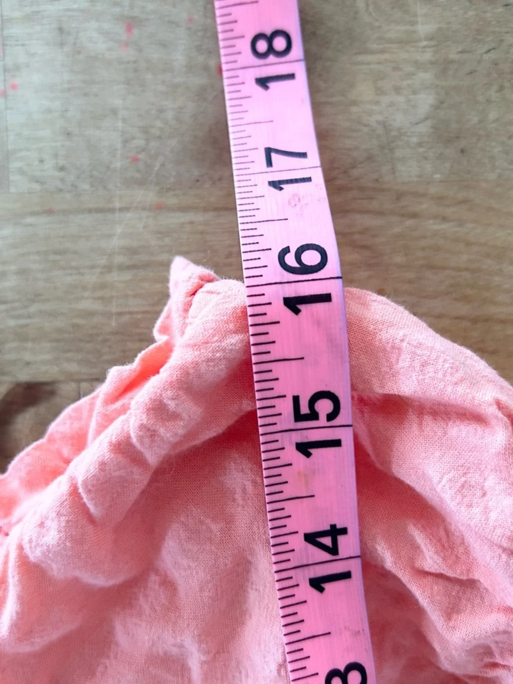 Anthropologie Medium Coral Ruched Ruffle Crop Top Sleeveless Tie Front - Picture 7 of 8